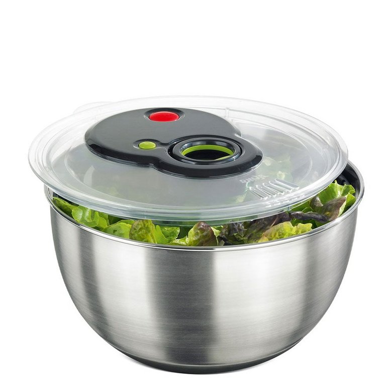 Essoreuse à salade avec couvercle inox