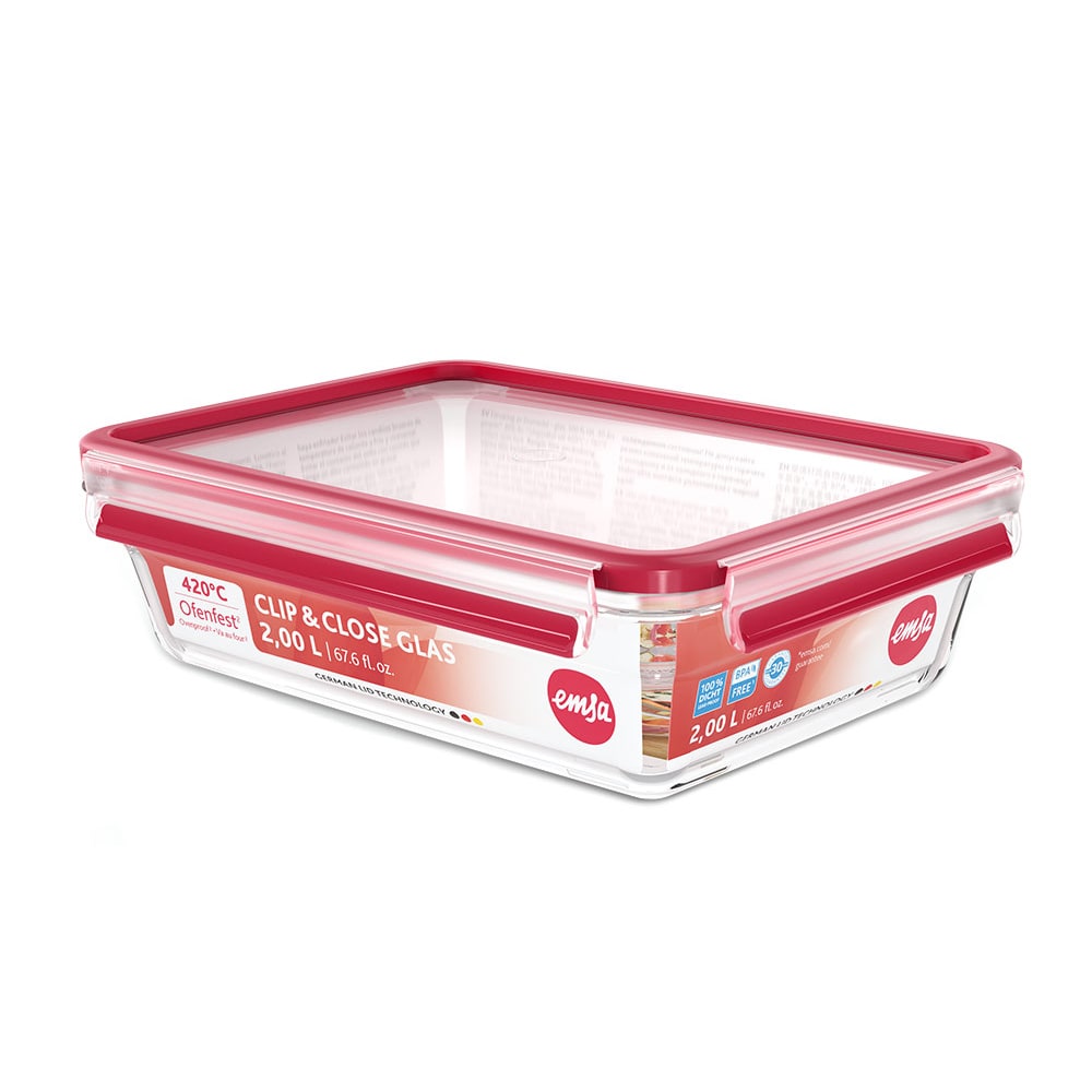 Boîte rectangulaire à jambon 1.65 l Clip & Close - Emsa