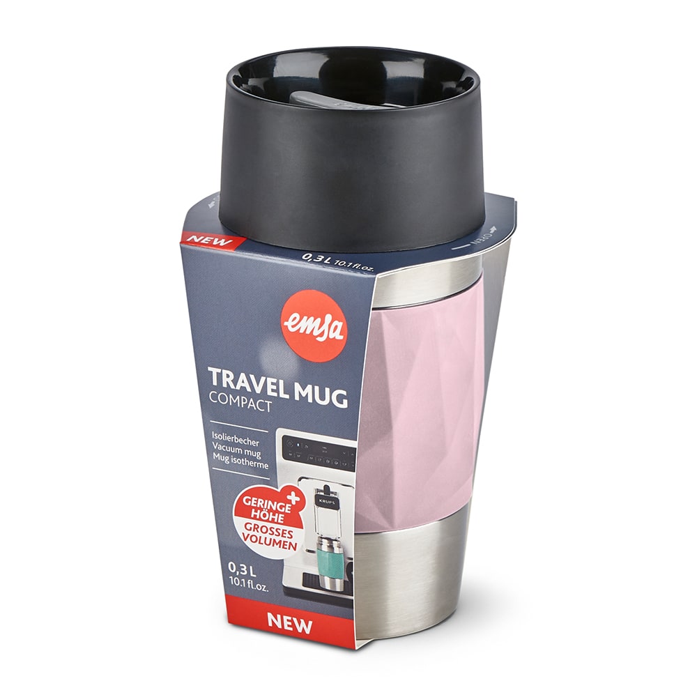 Emsa Vacuum mug Travel Mug 12.2 fl .oz. in black, Black 